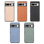 Per Google Pixel 7 Pro Custodia per telefono con cover posteriore in pelle con texture in fibra di carbonio, For Google Pixel 7 Pro