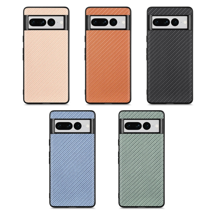 Per Google Pixel 7 Pro Custodia per telefono con cover posteriore in pelle con texture in fibra di carbonio, For Google Pixel 7 Pro