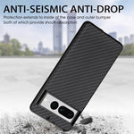 Per Google Pixel 7 Pro Custodia per telefono con cover posteriore in pelle con texture in fibra di carbonio, For Google Pixel 7 Pro