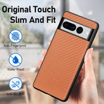 Per Google Pixel 7 Pro Custodia per telefono con cover posteriore in pelle con texture in fibra di carbonio, For Google Pixel 7 Pro