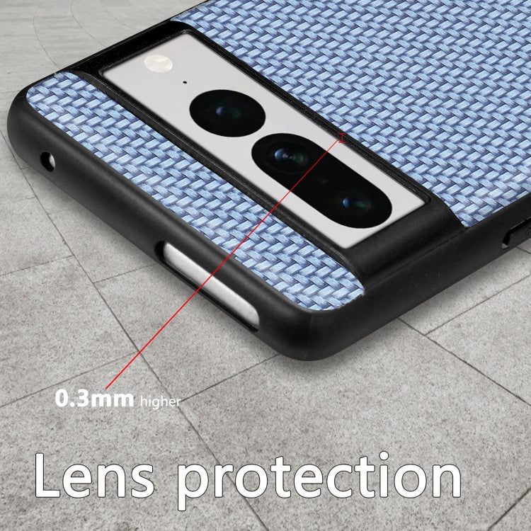 Per Google Pixel 7 Pro Custodia per telefono con cover posteriore in pelle con texture in fibra di carbonio, For Google Pixel 7 Pro
