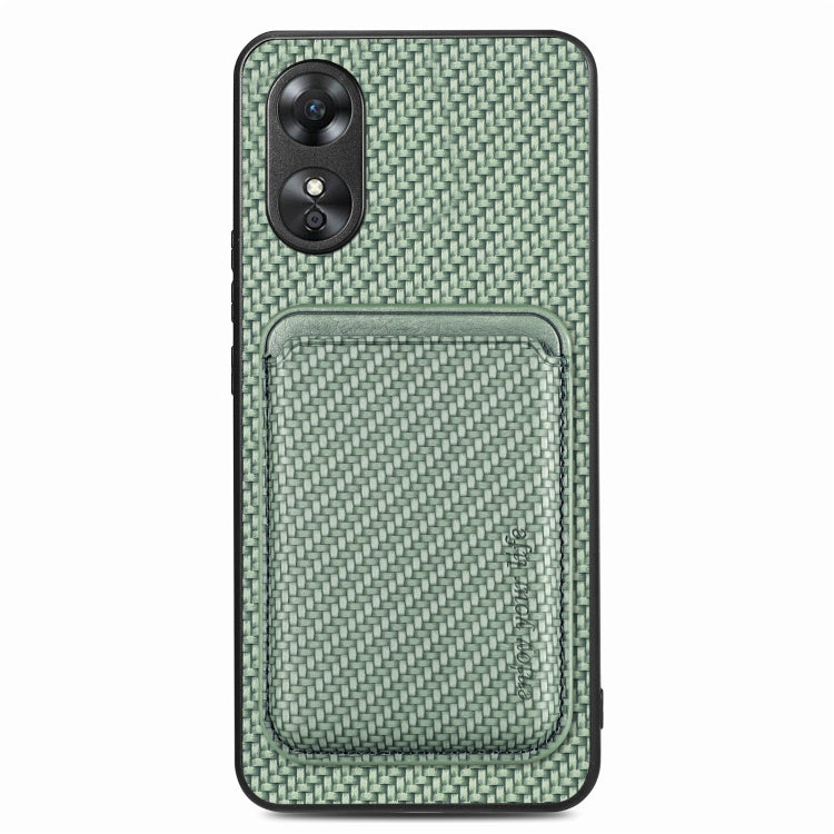 Per OPPO A17 Pro Custodia per telefono Magsafe in pelle in fibra di carbonio
