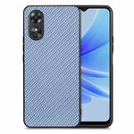 Custodia per telefono con cover posteriore in pelle con texture in fibra di carbonio per OPPO A17