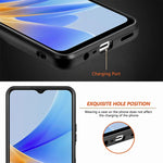 Custodia per telefono con cover posteriore in pelle con texture in fibra di carbonio per OPPO A17