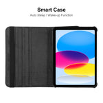 Per iPad 10.9 2022 ENKAY Hat-Prince Custodia per tablet in pelle Litchi con rotazione a 360 gradi