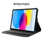 Per iPad 10.9 2022 ENKAY Hat-Prince Custodia per tablet in pelle Litchi con rotazione a 360 gradi