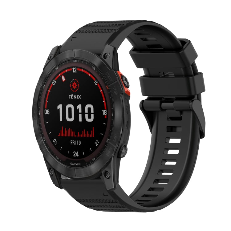 Cinturino in silicone a trama orizzontale da 26 mm con strumento di rimozione, For Garmin Fenix 7X, For Garmin Fenix 7X Solar, For Garmin Tactix Delta