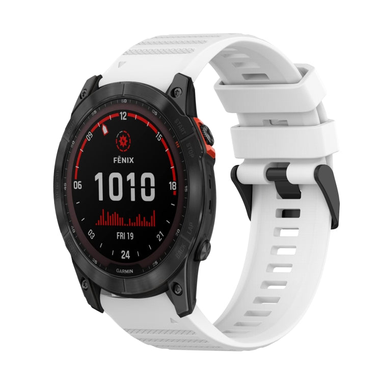 Cinturino in silicone a trama orizzontale da 26 mm con strumento di rimozione, For Garmin Fenix 7X, For Garmin Fenix 7X Solar, For Garmin Tactix Delta