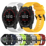 Cinturino in silicone a trama orizzontale da 26 mm con strumento di rimozione, For Garmin Fenix 7X, For Garmin Fenix 7X Solar, For Garmin Tactix Delta