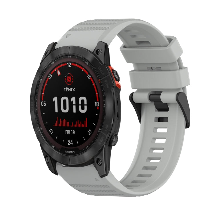 Cinturino in silicone a trama orizzontale da 26 mm con strumento di rimozione, For Garmin Fenix 7X, For Garmin Fenix 7X Solar, For Garmin Tactix Delta