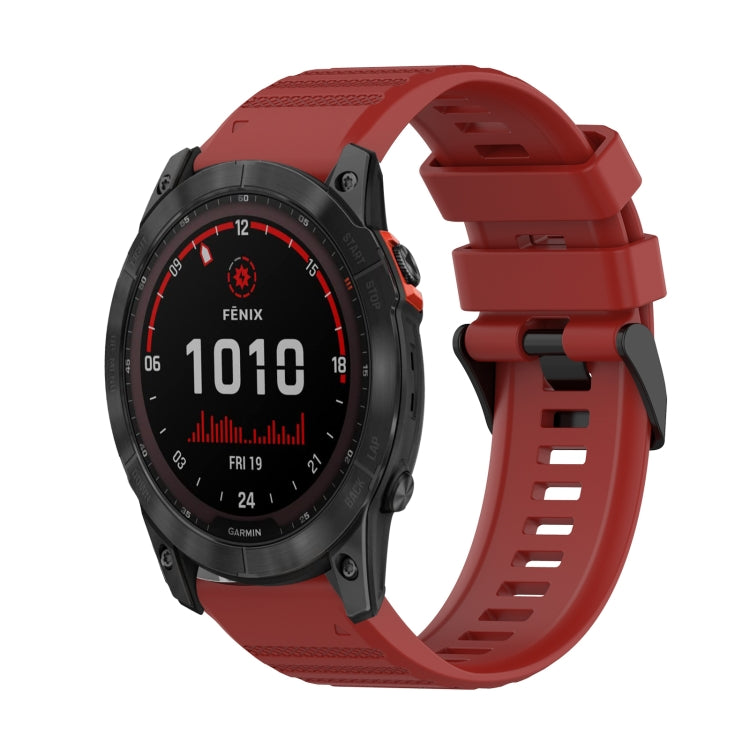Cinturino in silicone a trama orizzontale da 26 mm con strumento di rimozione, For Garmin Fenix 7X, For Garmin Fenix 7X Solar, For Garmin Tactix Delta