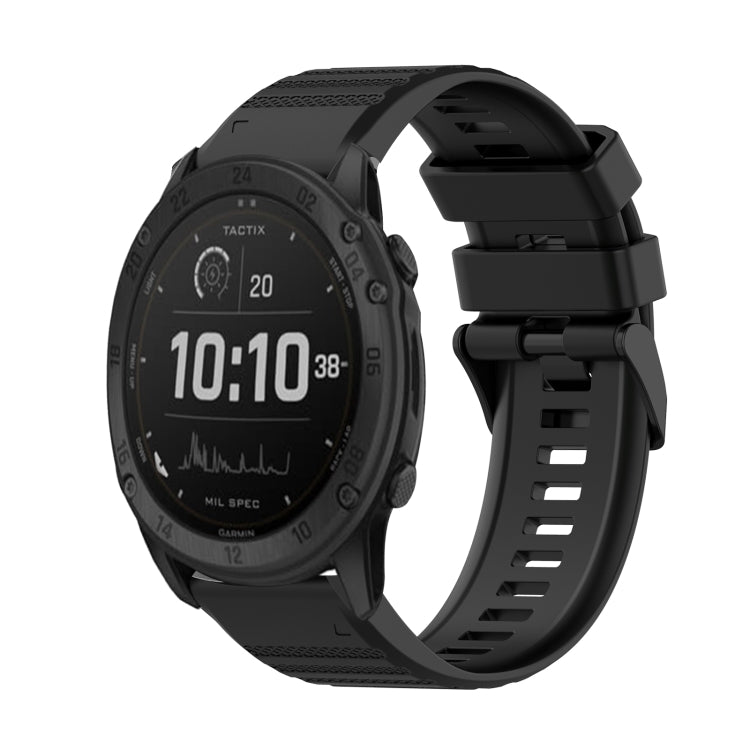Cinturino in silicone a trama orizzontale da 26 mm con strumento di rimozione, For Garmin Fenix 7X, For Garmin Fenix 7X Solar, For Garmin Tactix Delta