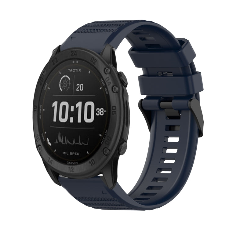 Cinturino in silicone a trama orizzontale da 26 mm con strumento di rimozione, For Garmin Fenix 7X, For Garmin Fenix 7X Solar, For Garmin Tactix Delta