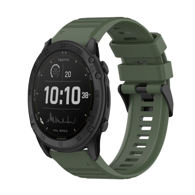 Cinturino in silicone a trama orizzontale da 26 mm con strumento di rimozione, For Garmin Fenix 7X, For Garmin Fenix 7X Solar, For Garmin Tactix Delta