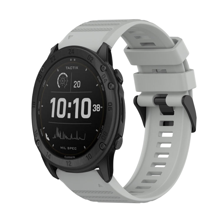 Cinturino in silicone a trama orizzontale da 26 mm con strumento di rimozione, For Garmin Fenix 7X, For Garmin Fenix 7X Solar, For Garmin Tactix Delta