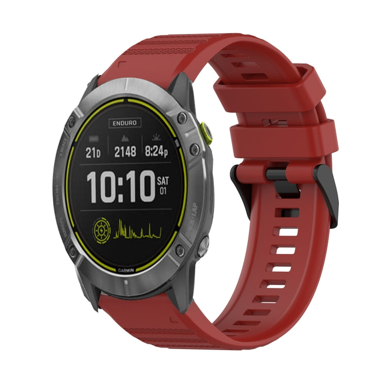 Cinturino in silicone a trama orizzontale da 26 mm con strumento di rimozione, For Garmin Enduro, For Garmin Fenix 6X, For Garmin Fenix 6X Pro