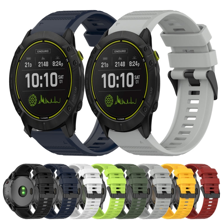 Cinturino in silicone a trama orizzontale da 26 mm con strumento di rimozione, For Garmin Enduro, For Garmin Fenix 6X, For Garmin Fenix 6X Pro