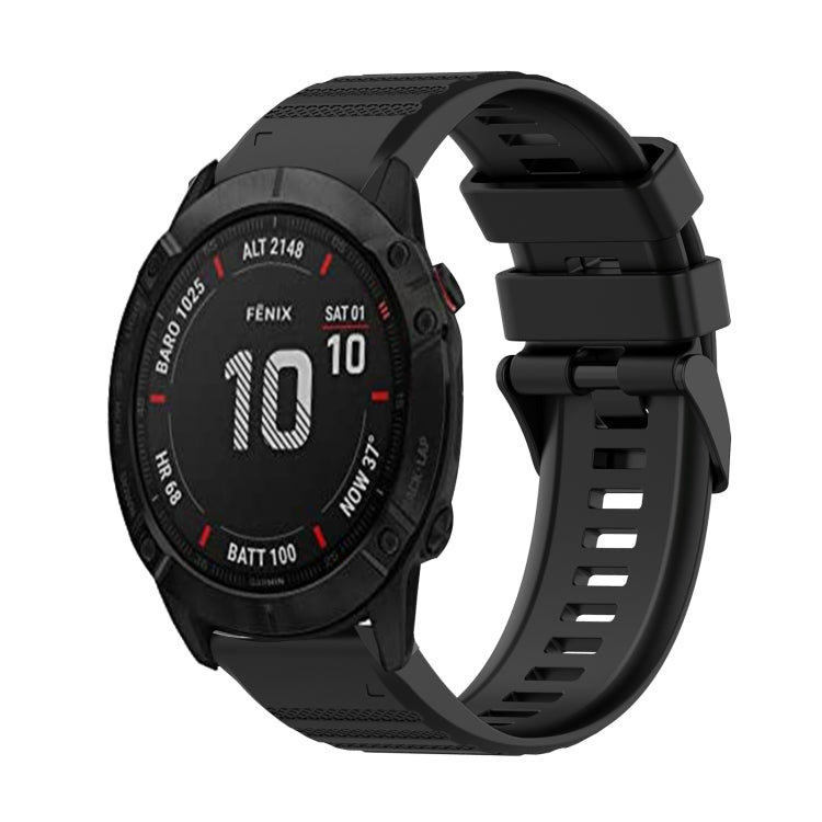 Cinturino in silicone a trama orizzontale da 26 mm con strumento di rimozione, For Garmin Fenix 6X Sapphire, For Garmin Fenix 5X Sapphire, For Garmin Fenix 5X Plus