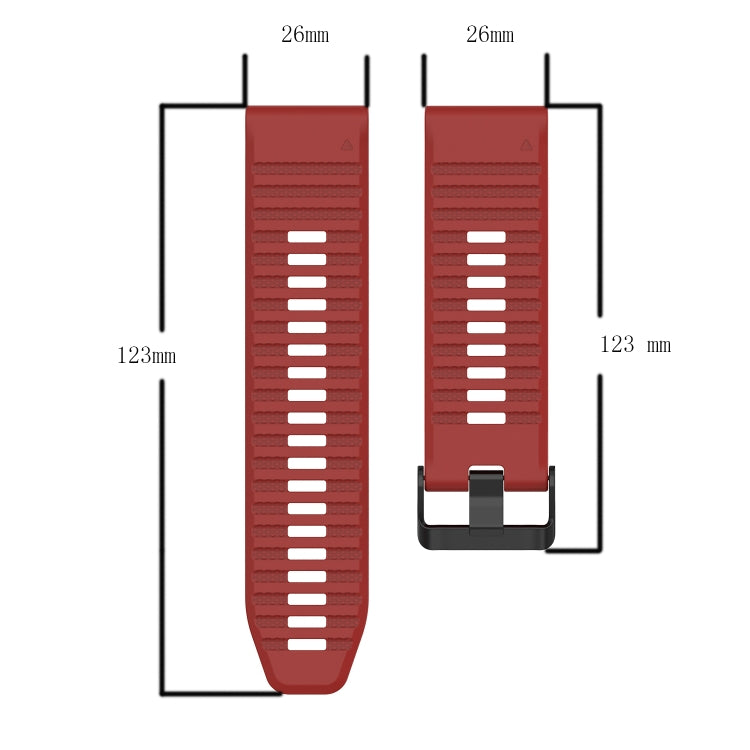 Cinturino in silicone a trama orizzontale da 26 mm con strumento di rimozione, For Garmin Fenix 3, For Garmin Fenix 3 HR, For Garmin Fenix 3 Sapphire