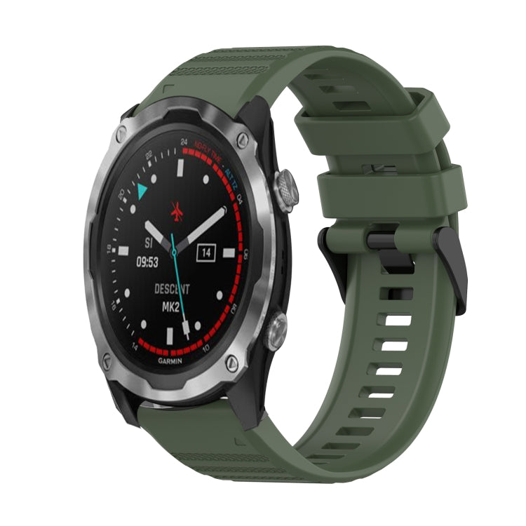 Cinturino in silicone a trama orizzontale da 26 mm con strumento di rimozione, For Garmin Descent MK 2, For Garmin Descent MK 2i