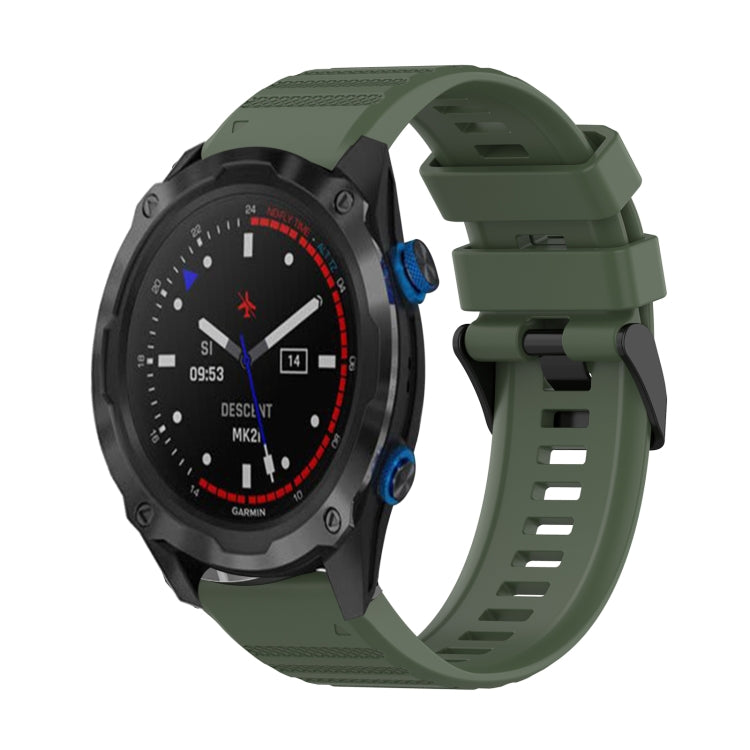 Cinturino in silicone a trama orizzontale da 26 mm con strumento di rimozione, For Garmin Descent MK 2, For Garmin Descent MK 2i