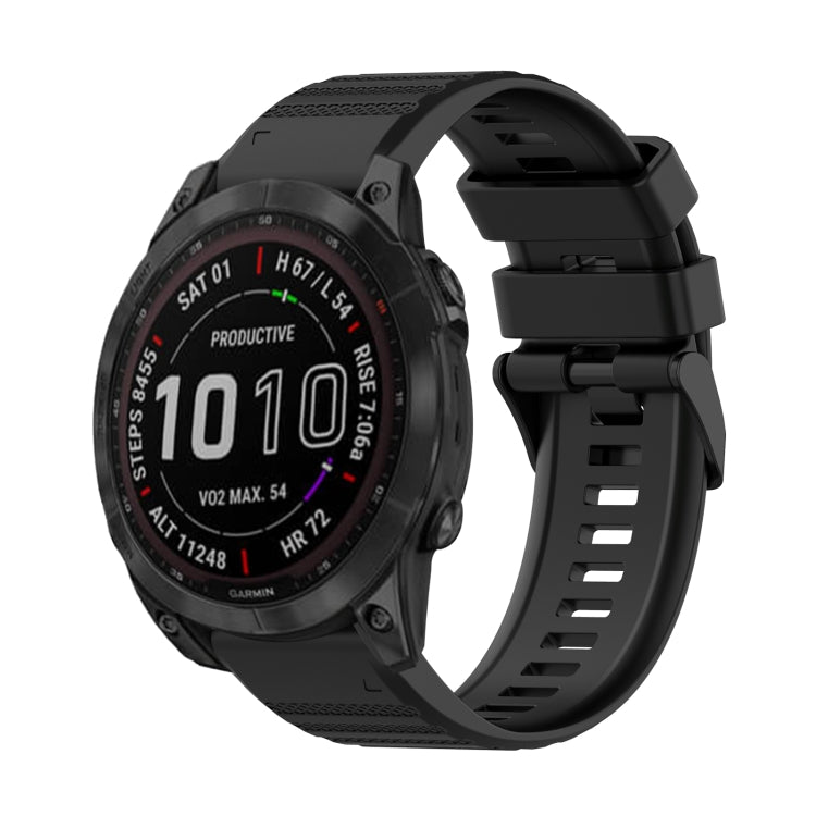 Cinturino in silicone a trama orizzontale da 22 mm con strumento di rimozione, For Garmin Fenix 7, For Garmin Fenix 7 Solar, For Garmin Fenix 7 Sapphire Solar