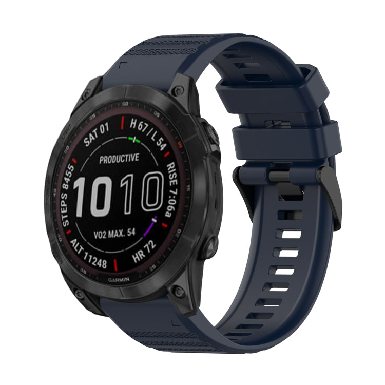 Cinturino in silicone a trama orizzontale da 22 mm con strumento di rimozione, For Garmin Fenix 7, For Garmin Fenix 7 Solar, For Garmin Fenix 7 Sapphire Solar