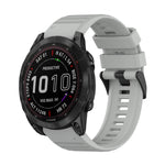 Cinturino in silicone a trama orizzontale da 22 mm con strumento di rimozione, For Garmin Fenix 7, For Garmin Fenix 7 Solar, For Garmin Fenix 7 Sapphire Solar