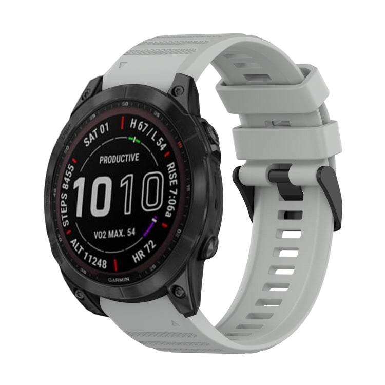 Cinturino in silicone a trama orizzontale da 22 mm con strumento di rimozione, For Garmin Fenix 7, For Garmin Fenix 7 Solar, For Garmin Fenix 7 Sapphire Solar