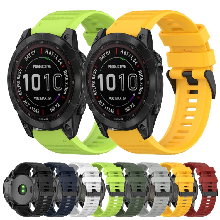 Cinturino in silicone a trama orizzontale da 22 mm con strumento di rimozione, For Garmin Fenix 7, For Garmin Fenix 7 Solar, For Garmin Fenix 7 Sapphire Solar