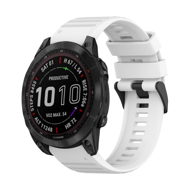Cinturino in silicone a trama orizzontale da 22 mm con strumento di rimozione, For Garmin Fenix 7, For Garmin Fenix 7 Solar, For Garmin Fenix 7 Sapphire Solar