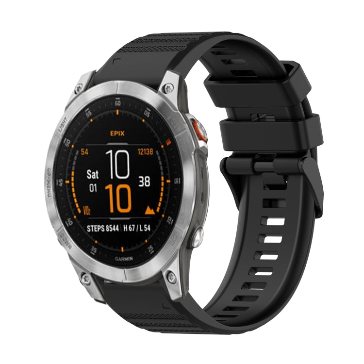 Cinturino in silicone a trama orizzontale da 22 mm con strumento di rimozione, For Garmin Epix Gen 2, For Garmin Approach S62, For Garmin Fenix 6 GPS