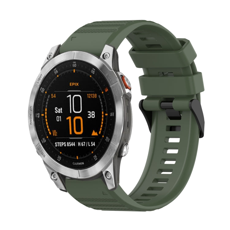 Cinturino in silicone a trama orizzontale da 22 mm con strumento di rimozione, For Garmin Epix Gen 2, For Garmin Approach S62, For Garmin Fenix 6 GPS