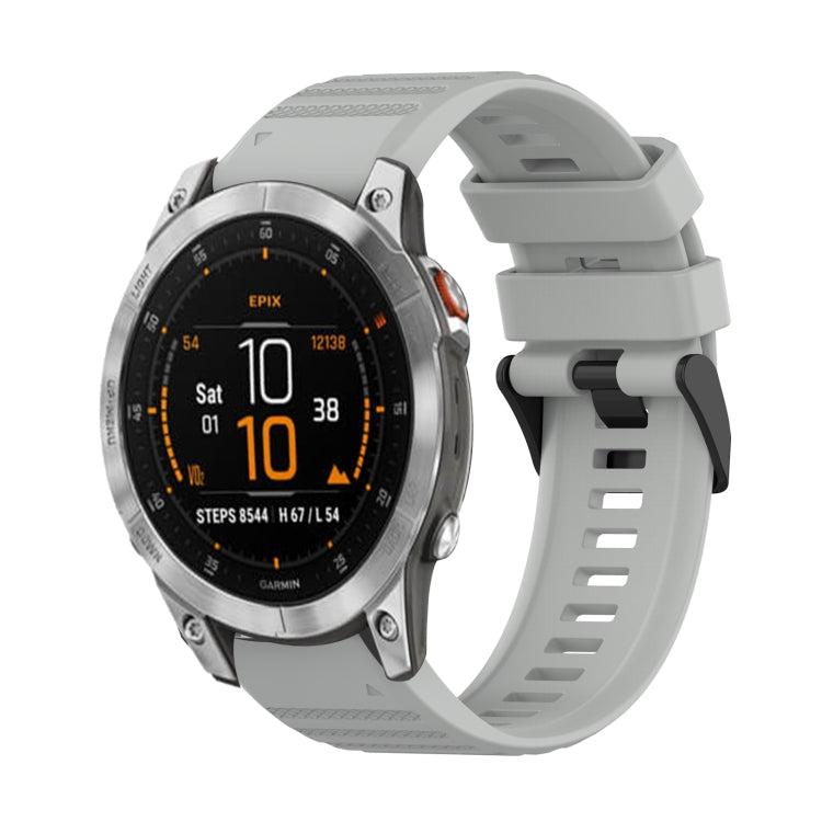 Cinturino in silicone a trama orizzontale da 22 mm con strumento di rimozione, For Garmin Epix Gen 2, For Garmin Approach S62, For Garmin Fenix 6 GPS