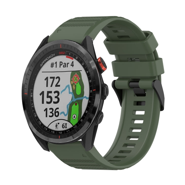 Cinturino in silicone a trama orizzontale da 22 mm con strumento di rimozione, For Garmin Epix Gen 2, For Garmin Approach S62, For Garmin Fenix 6 GPS