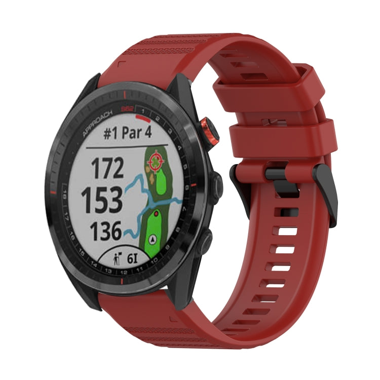 Cinturino in silicone a trama orizzontale da 22 mm con strumento di rimozione, For Garmin Epix Gen 2, For Garmin Approach S62, For Garmin Fenix 6 GPS
