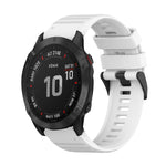 Cinturino in silicone a trama orizzontale da 22 mm con strumento di rimozione, For Garmin Fenix 6 Pro GPS, For Garmin Fenix 6 Sapphire GPS, For Garmin Fenix 5
