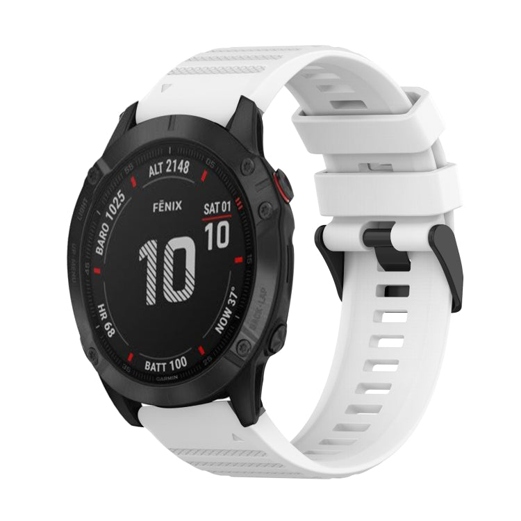Cinturino in silicone a trama orizzontale da 22 mm con strumento di rimozione, For Garmin Fenix 6 Pro GPS, For Garmin Fenix 6 Sapphire GPS, For Garmin Fenix 5