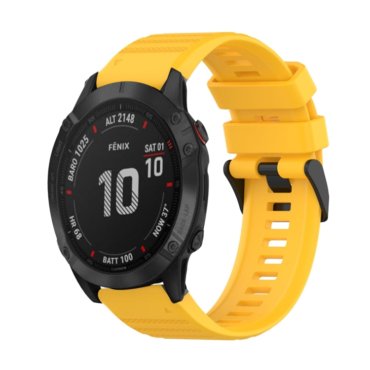 Cinturino in silicone a trama orizzontale da 22 mm con strumento di rimozione, For Garmin Fenix 6 Pro GPS, For Garmin Fenix 6 Sapphire GPS, For Garmin Fenix 5