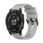Cinturino in silicone a trama orizzontale da 22 mm con strumento di rimozione, For Garmin Fenix 6 Pro GPS, For Garmin Fenix 6 Sapphire GPS, For Garmin Fenix 5