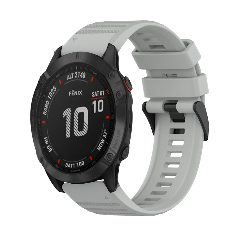 Cinturino in silicone a trama orizzontale da 22 mm con strumento di rimozione, For Garmin Fenix 6 Pro GPS, For Garmin Fenix 6 Sapphire GPS, For Garmin Fenix 5