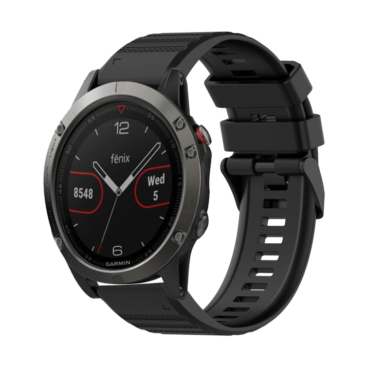 Cinturino in silicone a trama orizzontale da 22 mm con strumento di rimozione, For Garmin Fenix 6 Pro GPS, For Garmin Fenix 6 Sapphire GPS, For Garmin Fenix 5