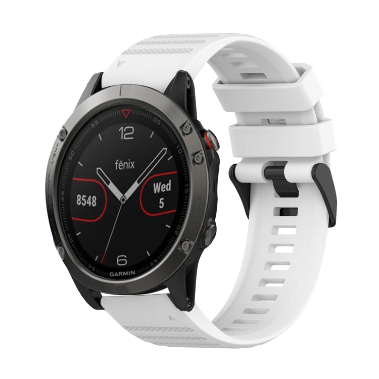 Cinturino in silicone a trama orizzontale da 22 mm con strumento di rimozione, For Garmin Fenix 6 Pro GPS, For Garmin Fenix 6 Sapphire GPS, For Garmin Fenix 5