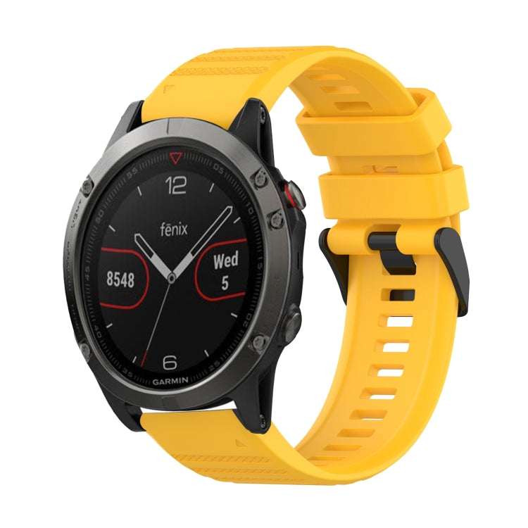 Cinturino in silicone a trama orizzontale da 22 mm con strumento di rimozione, For Garmin Fenix 6 Pro GPS, For Garmin Fenix 6 Sapphire GPS, For Garmin Fenix 5