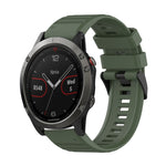 Cinturino in silicone a trama orizzontale da 22 mm con strumento di rimozione, For Garmin Fenix 6 Pro GPS, For Garmin Fenix 6 Sapphire GPS, For Garmin Fenix 5
