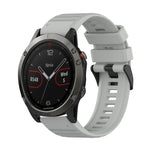 Cinturino in silicone a trama orizzontale da 22 mm con strumento di rimozione, For Garmin Fenix 6 Pro GPS, For Garmin Fenix 6 Sapphire GPS, For Garmin Fenix 5