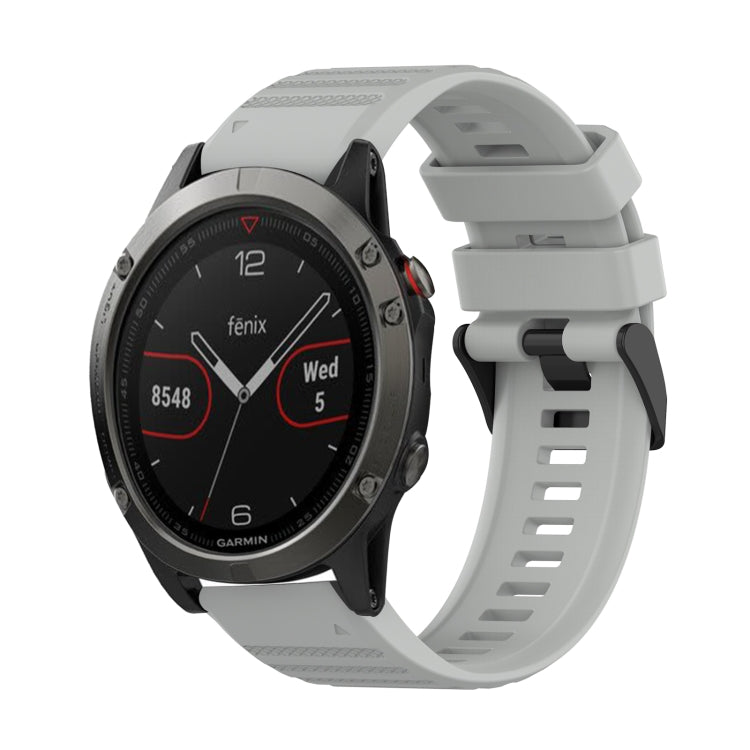 Cinturino in silicone a trama orizzontale da 22 mm con strumento di rimozione, For Garmin Fenix 6 Pro GPS, For Garmin Fenix 6 Sapphire GPS, For Garmin Fenix 5
