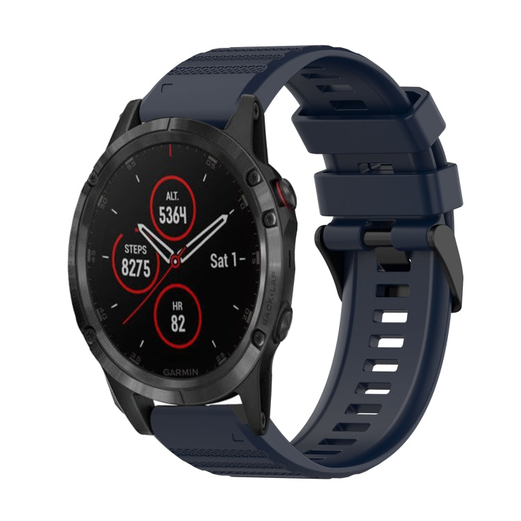 Cinturino in silicone a trama orizzontale da 22 mm con strumento di rimozione, For Garmin Fenix 5 Plus, For Garmin Quatix 5, For Garmin Quatix 5 Sapphire