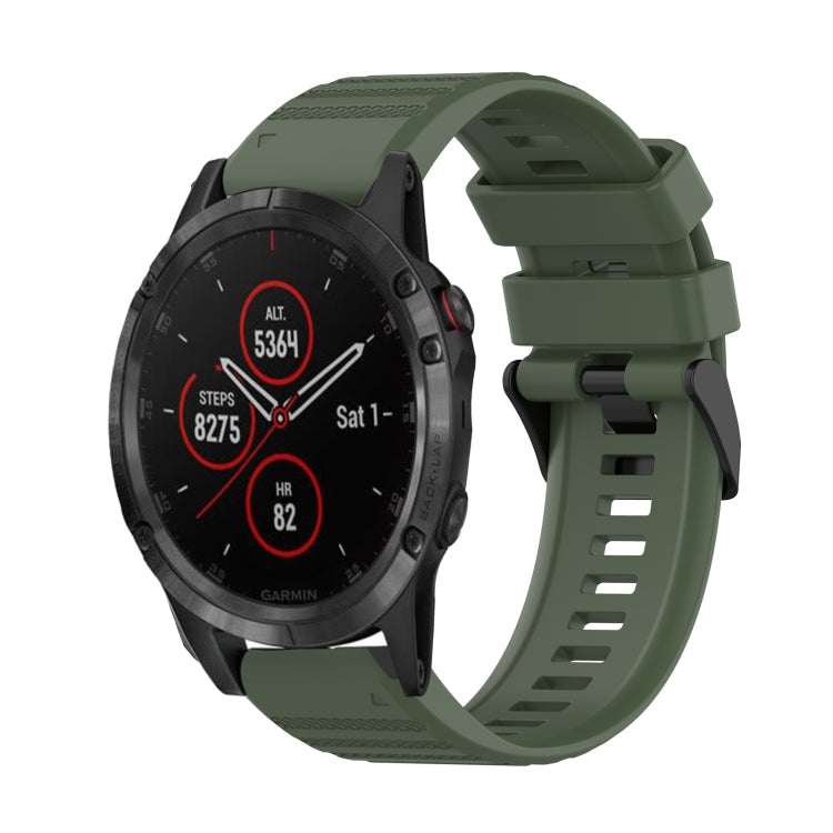 Cinturino in silicone a trama orizzontale da 22 mm con strumento di rimozione, For Garmin Fenix 5 Plus, For Garmin Quatix 5, For Garmin Quatix 5 Sapphire