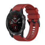 Cinturino in silicone a trama orizzontale da 22 mm con strumento di rimozione, For Garmin Fenix 5 Plus, For Garmin Quatix 5, For Garmin Quatix 5 Sapphire